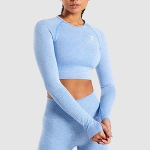 COPY - Gymshark vital seamless crop top in blue